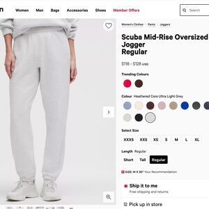 Lululemon scuba Heathered Gray Jogger Pants